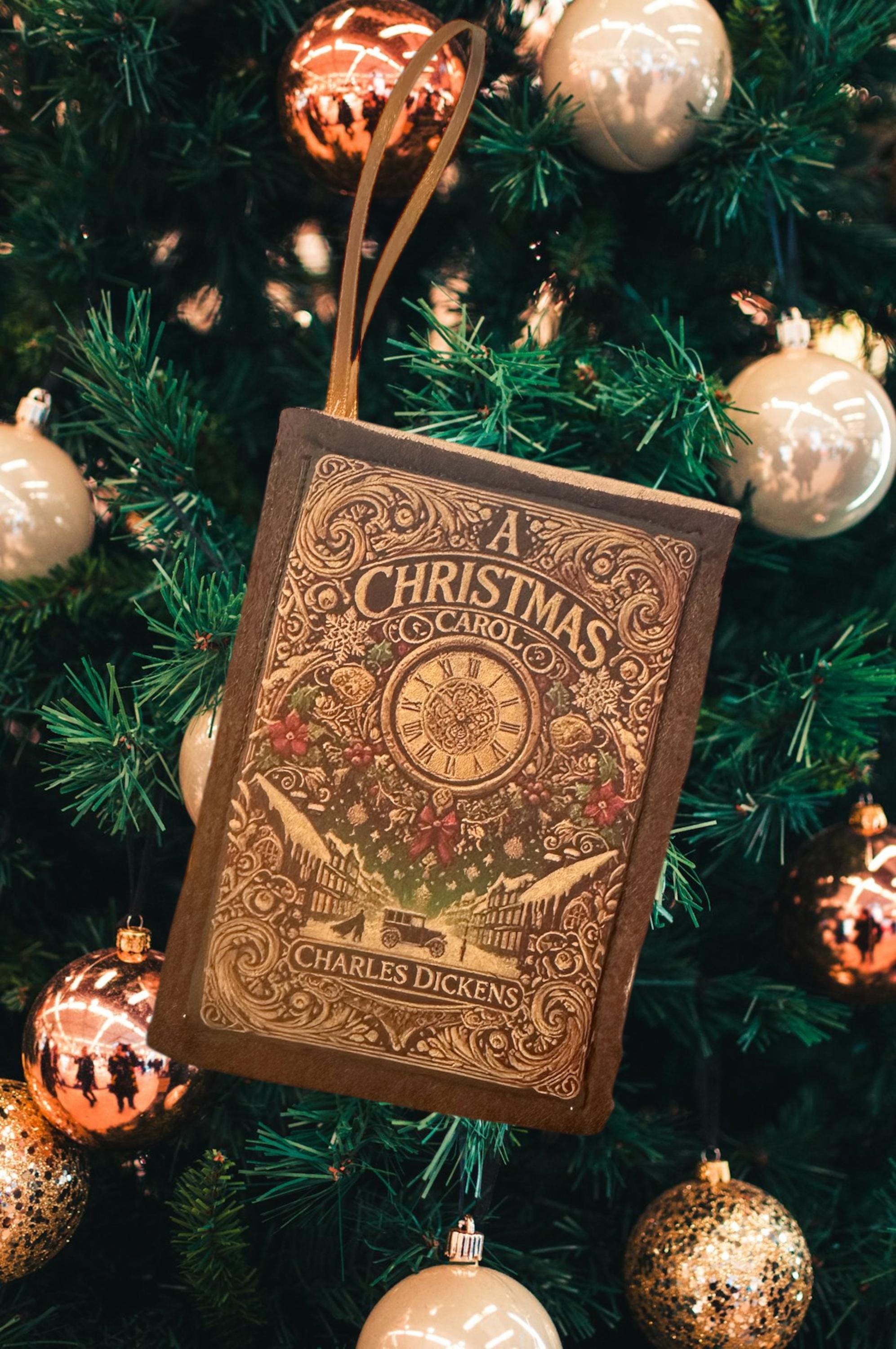 A Christmas Carol Book Ornament - handmade book ornament