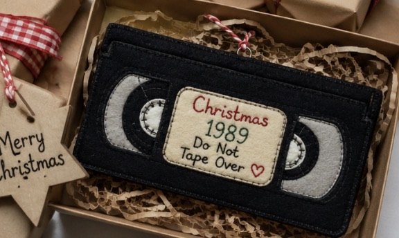 Personalised Christmas VHS Decoration - handmade keepsake